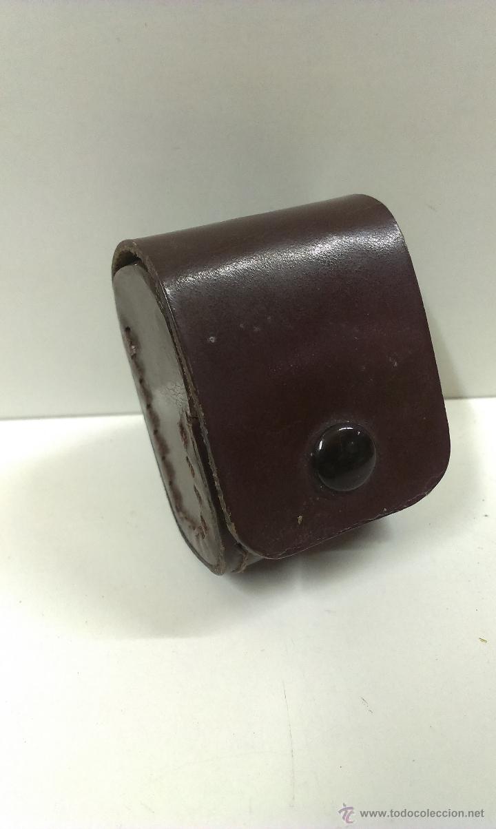 Vintage: ANTIGUA FUNDA CON CORREA REALIZADA EN CUERO - Foto 3