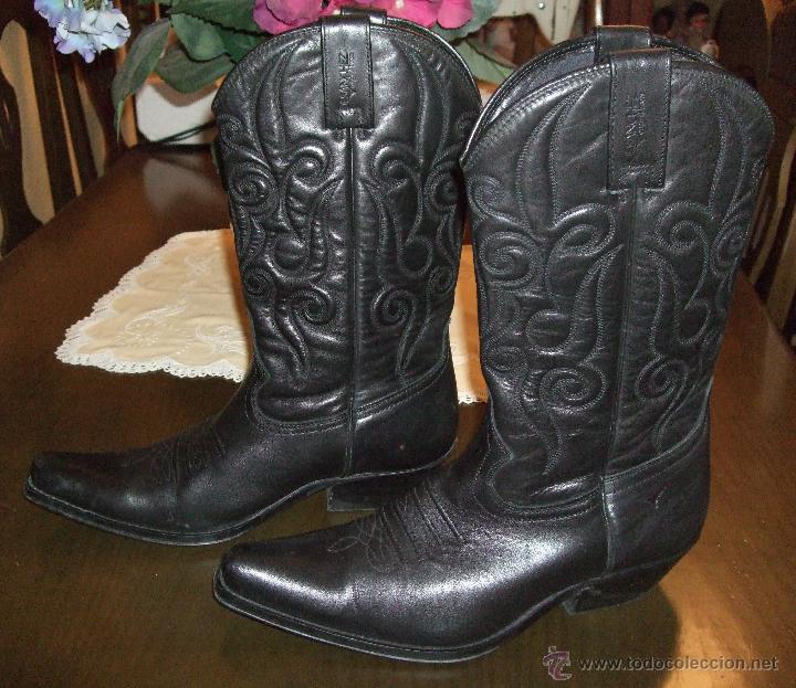 botas tejanas piel negras joe sanchez. wester - Vendido en Venta Directa -  49704214