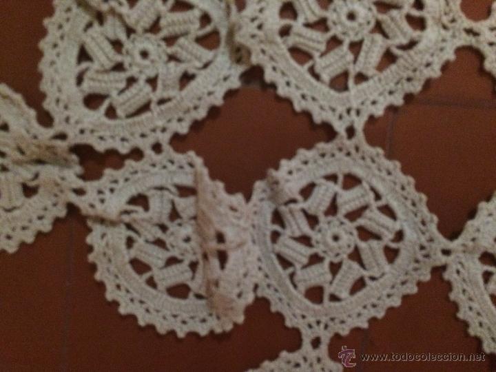 Vintage: Antiguo 5  tapete rectangular y cuadrado  hecho a mano en ganchillo blanco - Foto 3