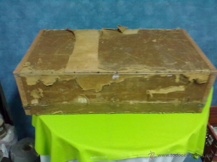 Vintage: MALETA DE MADERA ENTELADA - Foto 3