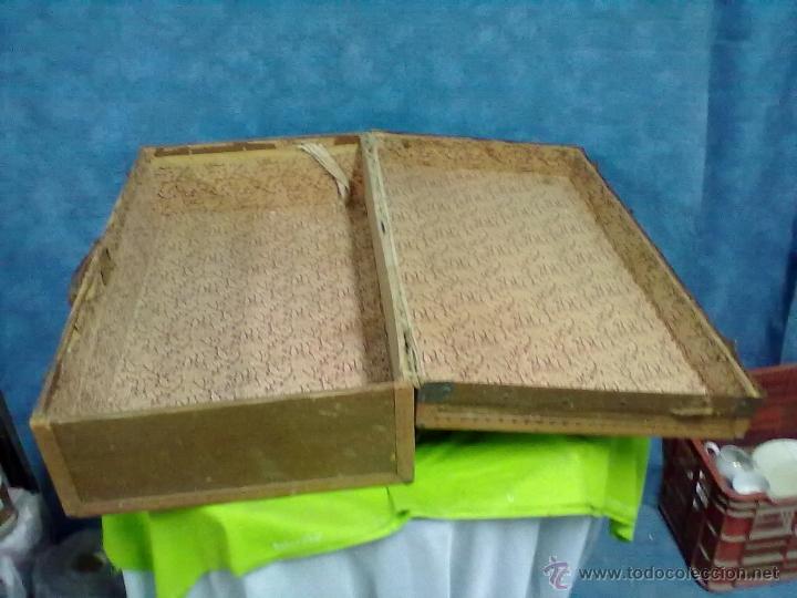 Vintage: MALETA DE MADERA ENTELADA - Foto 5
