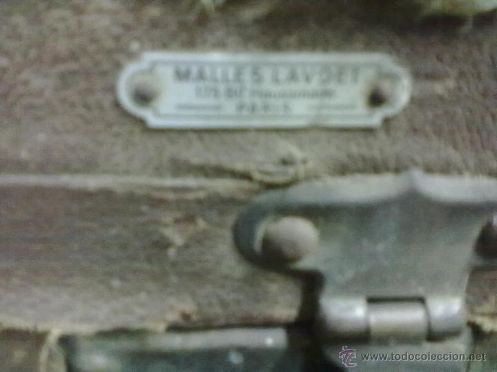 Vintage: MALETA DE MADERA ENTELADA - Foto 6