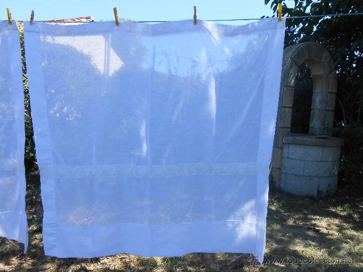 Vintage: 2 CORTINAS  1m 20,5 cms  x 1m 15,5 cms. - Foto 5