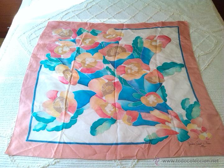 Vintage: PA&Ntilde;UELO LAURE SAINT CLAIR PARIS - 85 X 85 - Foto 1