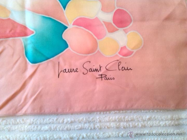 Vintage: PA&Ntilde;UELO LAURE SAINT CLAIR PARIS - 85 X 85 - Foto 3