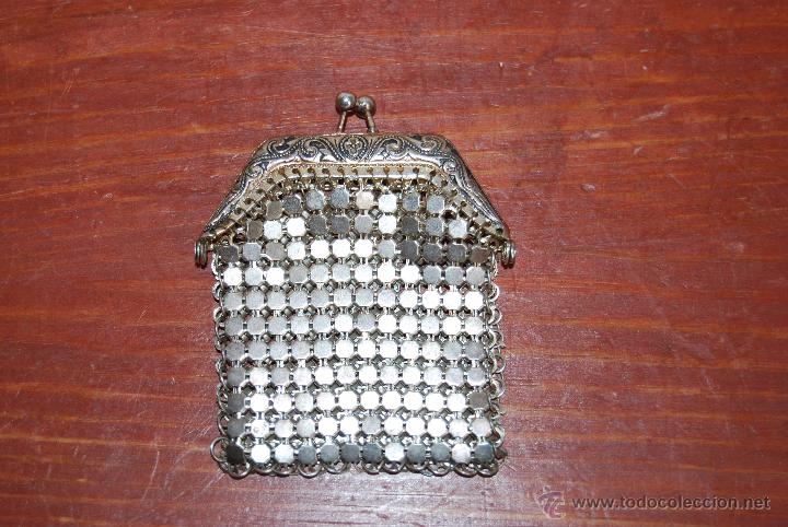 Vintage: BOLSO DE MALLA DE METAL - MONEDERO - Foto 1