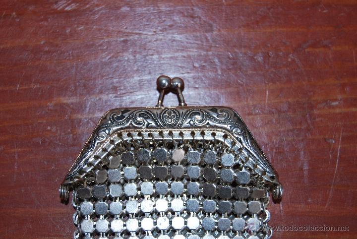Vintage: BOLSO DE MALLA DE METAL - MONEDERO - Foto 2