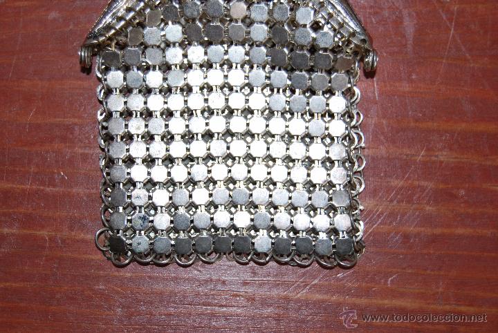 Vintage: BOLSO DE MALLA DE METAL - MONEDERO - Foto 3