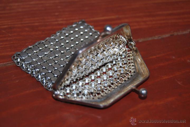 Vintage: BOLSO DE MALLA DE METAL - MONEDERO - Foto 5