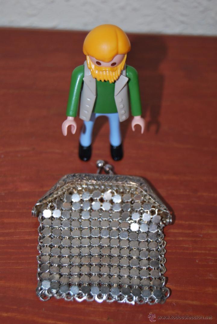 Vintage: BOLSO DE MALLA DE METAL - MONEDERO - Foto 6