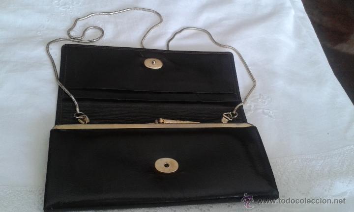 Vintage: ANTIGUA CARTERA DE PIEL MARRON. - Foto 2