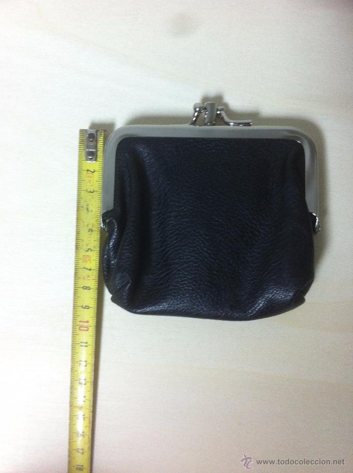 Vintage: MONEDERO vintage de piel negra - Foto 1