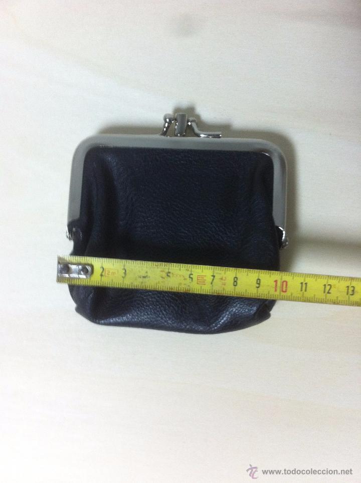 Vintage: MONEDERO vintage de piel negra - Foto 2