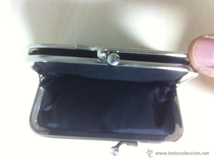 Vintage: MONEDERO vintage de piel negra - Foto 3