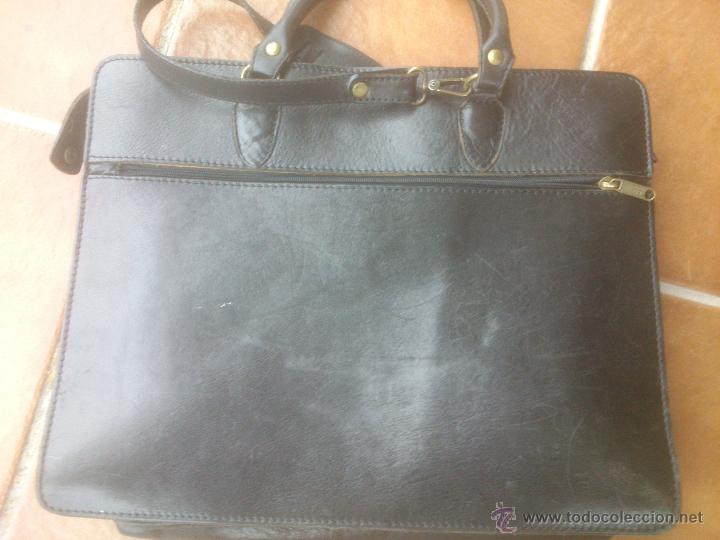 Vintage: ANTIGUO BOLSO EN CUERO HECHO A MANO - Foto 3