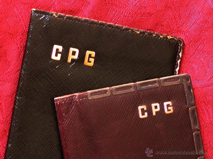 Vintage: 2 CARTERAS, INICIALES DE ORO. FABRICADAS G H JAMES. LONDRES PARA JOYER&Iacute;A REYES DE SEVILLA 1910 -1937