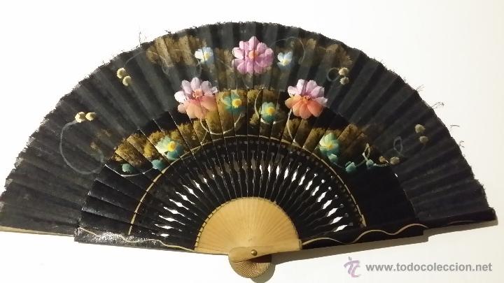 Vintage: ABANICO PINTADO A MANO. - Foto 1