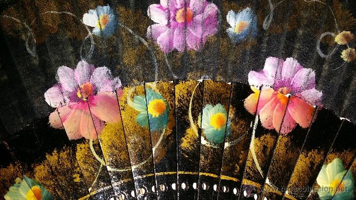 Vintage: ABANICO PINTADO A MANO. - Foto 3