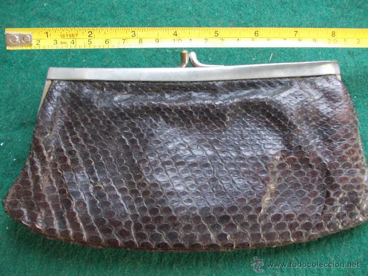 Vintage: Bolso de piel antiguo - Foto 3