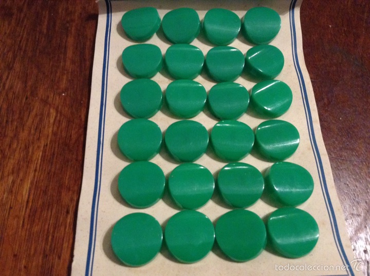 Vintage: Botones de pasta verdes a&ntilde;os 60 - Foto 2