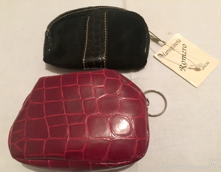 Vintage: LOTE DE 2 MONEDEROS O CARTERAS DE SE&Ntilde;ORA. SIN USAR - Foto 1