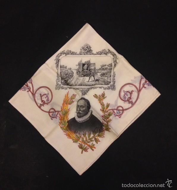 Vintage: PA&Ntilde;UELO DE SEDA ANTIGUO, CERVANTINO - Foto 1