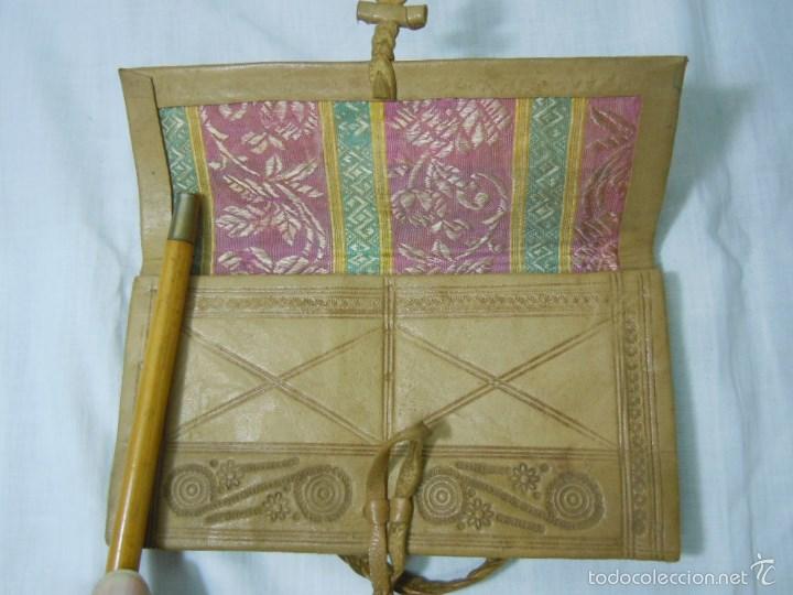 Vintage: BOLSO MARROQU&Iacute; DE PIEL - Foto 8