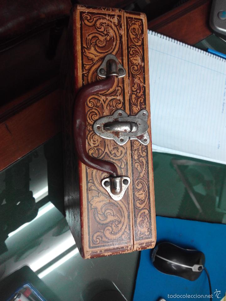 Vintage: MALETA-PLUMIER DE MADERA PARA COLEGIO - Foto 3