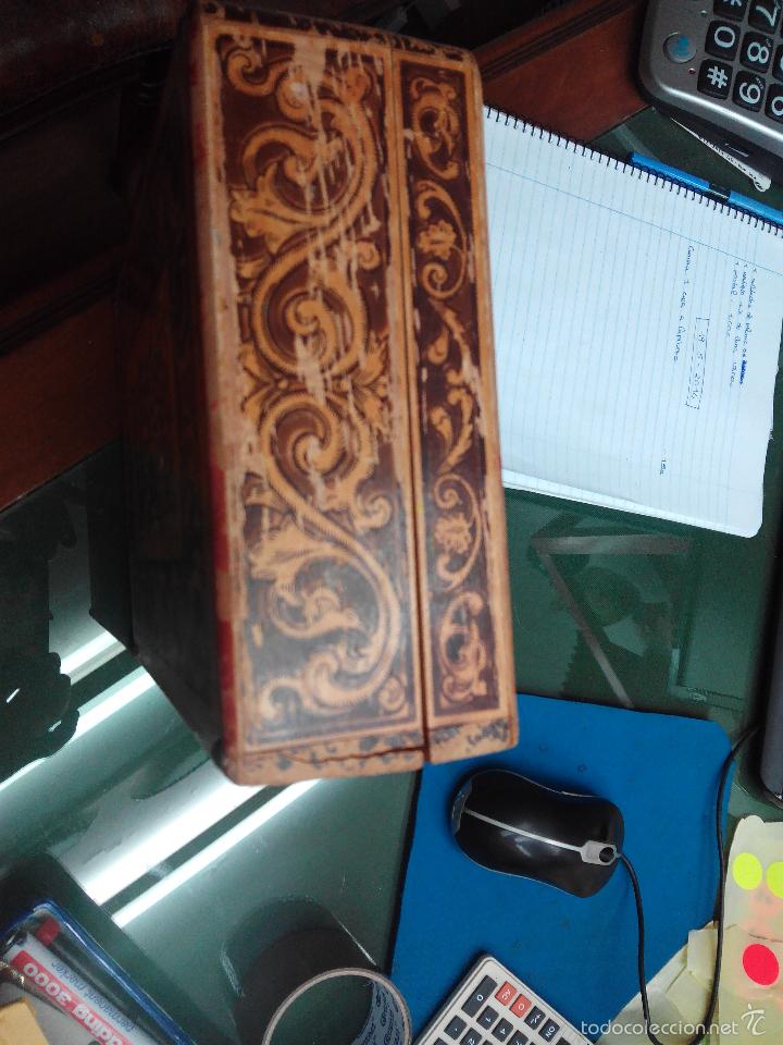 Vintage: MALETA-PLUMIER DE MADERA PARA COLEGIO - Foto 4