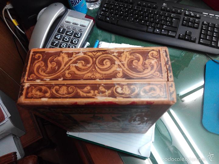 Vintage: MALETA-PLUMIER DE MADERA PARA COLEGIO - Foto 6