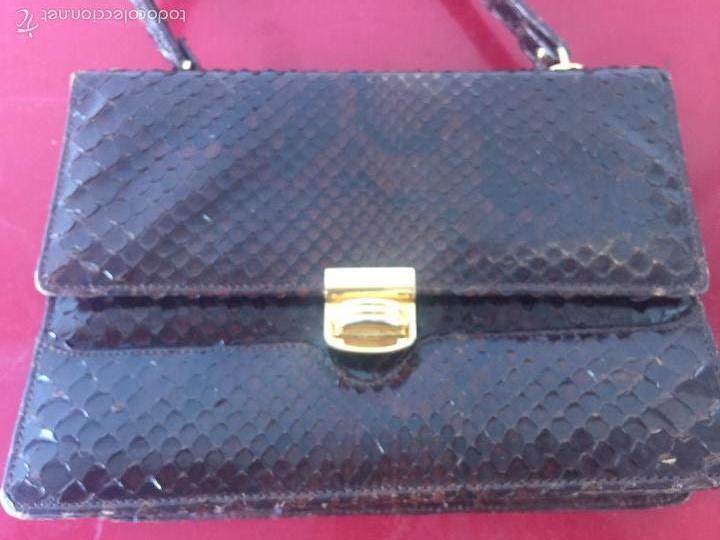 Vintage: BOLSO Y MONEDERO DE PIEL DE COCODRILO. - Foto 2