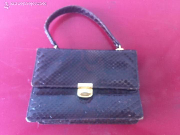 Vintage: BOLSO Y MONEDERO DE PIEL DE COCODRILO. - Foto 1