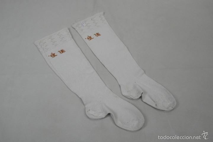 Vintage: Medias antiguas de algod&oacute;n - Foto 1