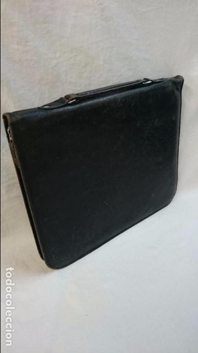 Vintage: ANTIGUA CARTERA DE PIEL CON SECANTE - Foto 1