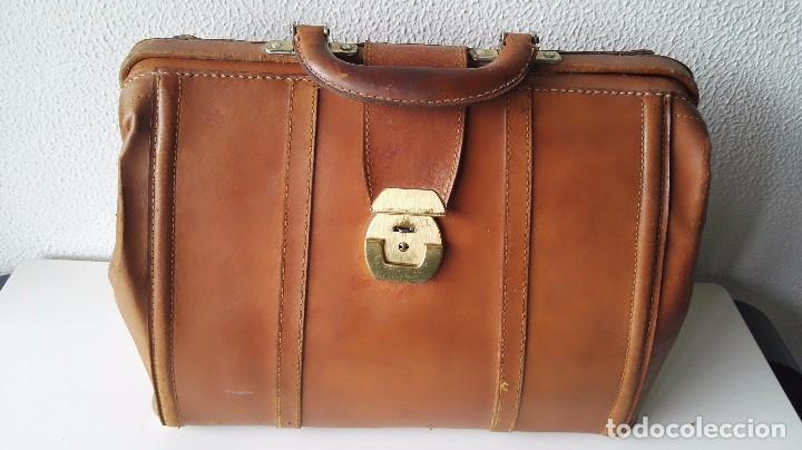 Vintage: bolso malet&iacute;n en piel - Foto 1