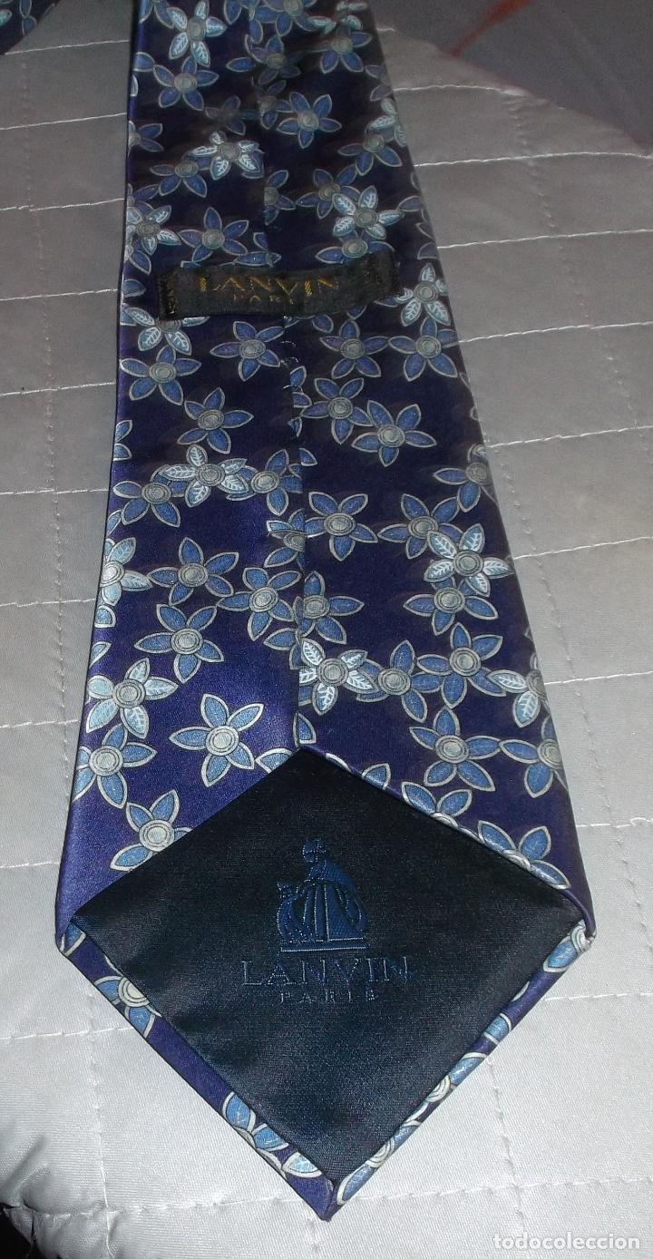 Vintage: corbata seda natural de Lanvin paris - Foto 2