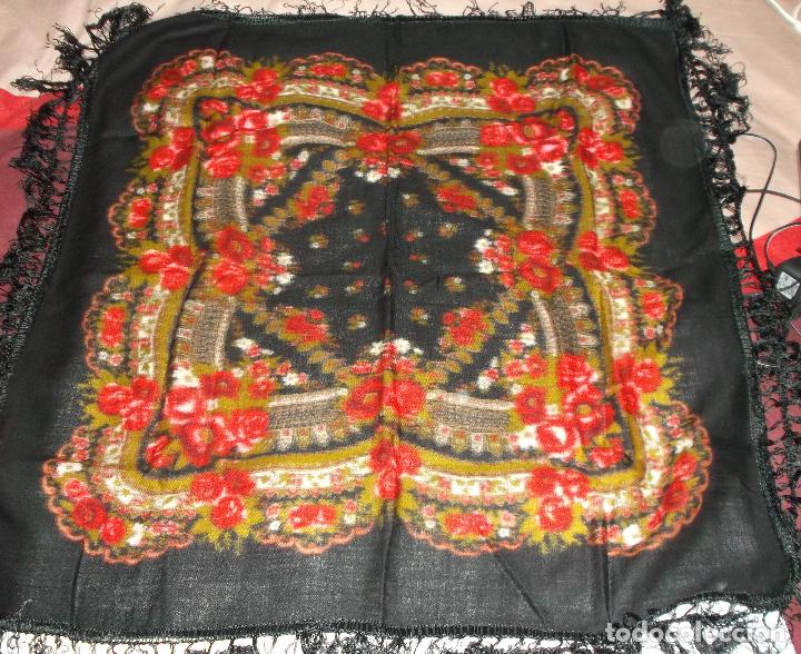 Vintage: pa&ntilde;uelo frances de kashmir terminado con flecos - Foto 2
