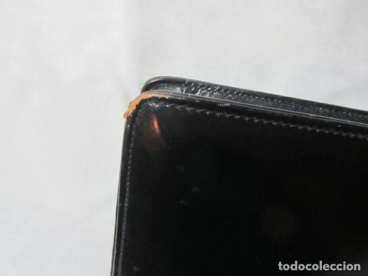 Vintage: Antiguo bolso de cuero negro - Foto 11