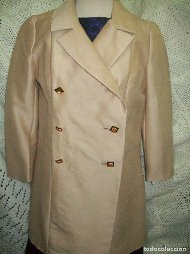 Vintage: ABRIGO A&Ntilde;OS 60 BEIGE DE ALPACA DE SEDA - Foto 1