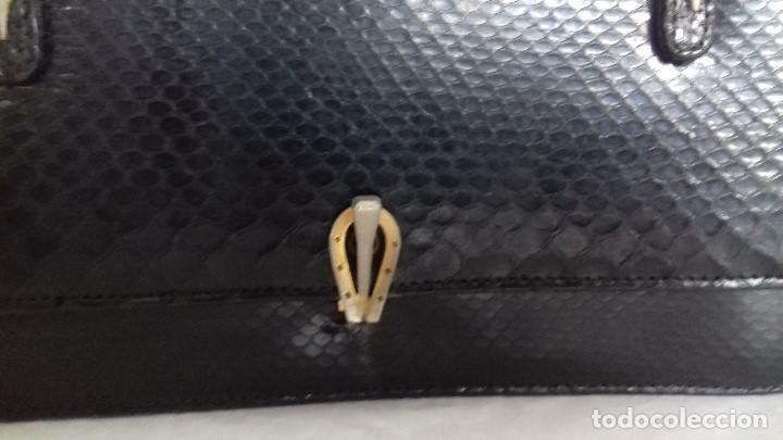 Vintage: ANTIGUO BOLSO DE PIEL. NEGRO. - Foto 2