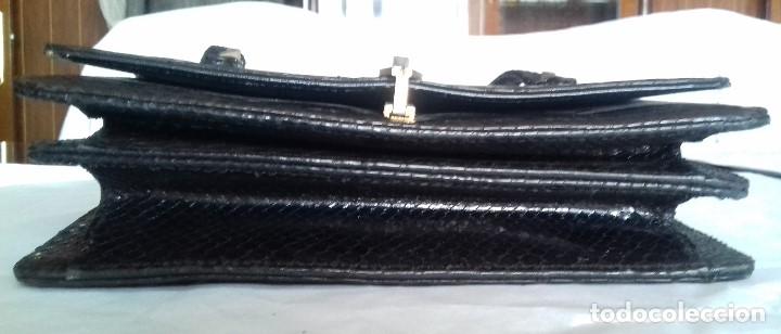 Vintage: ANTIGUO BOLSO DE PIEL. NEGRO. - Foto 6