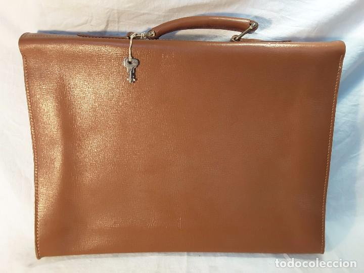 Vintage: Cartera de cuero, a&ntilde;os 50 - Foto 2