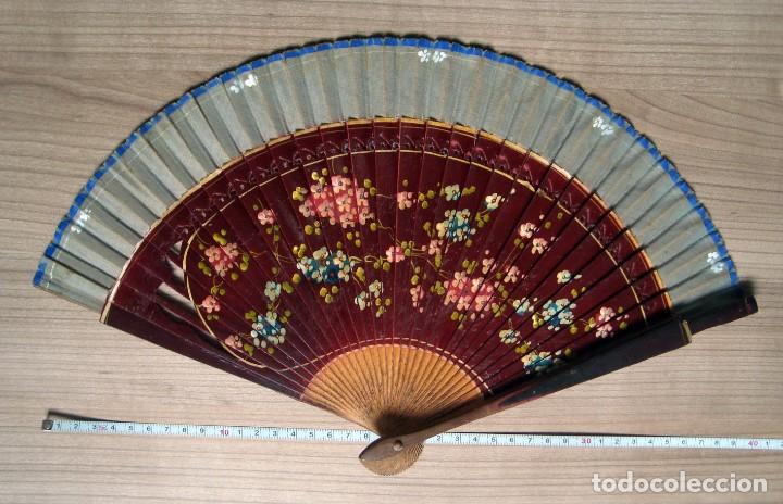 Vintage: Antiguo abanico, paypay, pay pay, de flores - Foto 1