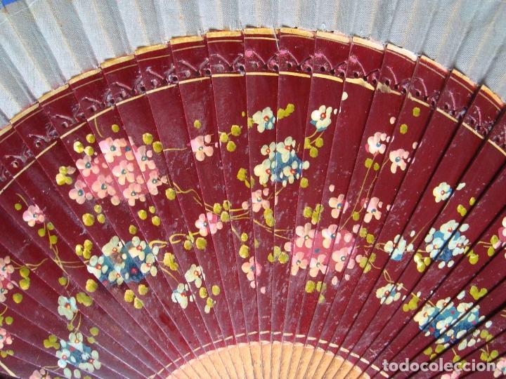 Vintage: Antiguo abanico, paypay, pay pay, de flores - Foto 2