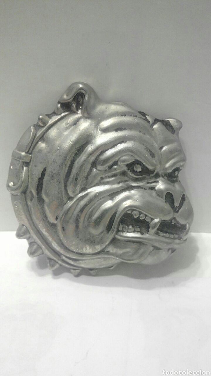 Vintage: HEBILLA PARA CINTURON CON PERRO BULLDOG - Foto 1