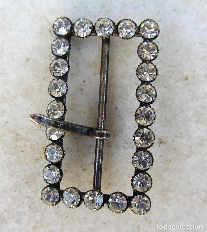 Vintage: hebilla plata y strass - Foto 1