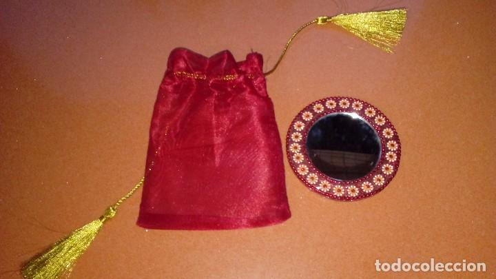 Vintage: ESPEJO DECORADO PARA BOLSO