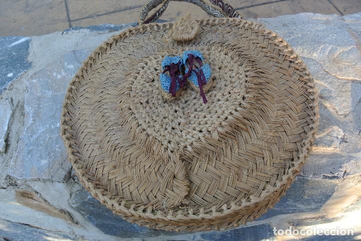 Vintage: BOLSO DE ESPARTO - Foto 6