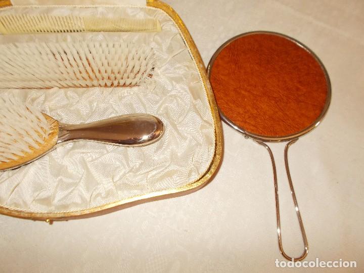 Vintage: JUEGO DE TOCADOR DE ALPACA BLANCA - Foto 3