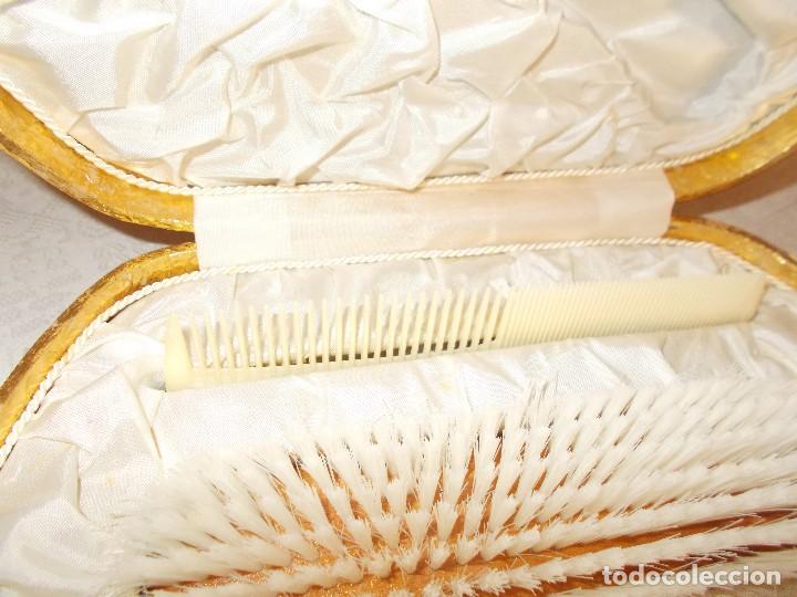 Vintage: JUEGO DE TOCADOR DE ALPACA BLANCA - Foto 6